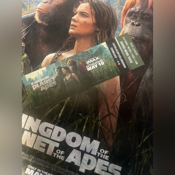 Planet of the apes poster & ticket